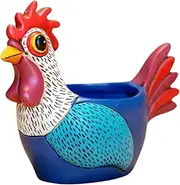 Chicken Flower Pot Decor, Rooster Planter Flower Pots with Drainage Hole, Cute Planting Pots for Cactus, Succulent Planters for Indoor Plants Home Office Garden Flower Pot