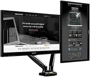 Dual Monitor Mount Adjustable Desk Arm for 17-32 Inch Screens Gas Spring Rotation Tilt Swivel VESA Bracket Computer Display Stand