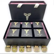 Kobe Bryant LA Lakers 5 Championship Ring, 6 Piece Set. 1 Retirement Ring