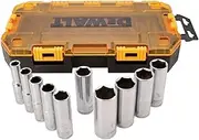 DEWALT DWMT73814 SAE Drive Deep Socket Set (10 Piece), 1/2"