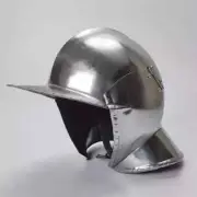 Medieval Steel Close Helmet Battle Warrior Knight Armor Helmet Larp Armor Costum