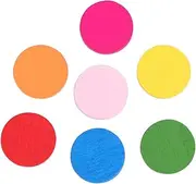 100pcs Mixed Color Round Wood Discs Learning Toy Safe Boys and Girls Math Teaching Aid Wooden Puzzle Pieces for Children