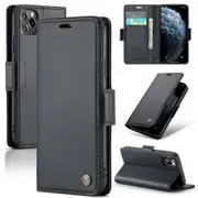 CaseMe iPhone 11 Pro Folio Wallet Case Cover Apple Side Closure 11Pro [Black]