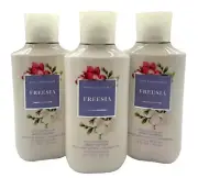 Bath & Body Works LOT 3 Freesia Body Lotion Cream 8 oz Coconut Oil Shea 3pk