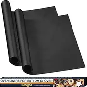 Meegoo Oven Liners for Bottom of Electric Gas Oven - 2 Pack Large Thick Heavy Duty Non Stick Teflon Oven Liners Mat, 17"x25" 100% Non-Stick, Reusable Oven Floor Protector Liner