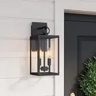Ferris Outdoor Black Wall Sconce Light Fixture, Porch Lantern for Exterior with