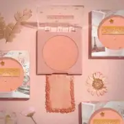 new colorpop pressed powder blush in morning vibes peach blush