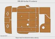 1998 Sea Ray 310 sundancer Swim Platform Cockpit EVA Foam Teak Deck Floor Mat