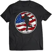 [VidiAmazing] Irish Road Bowling American Flag � Vintage Irish Bowling ds941 T-Shirt
