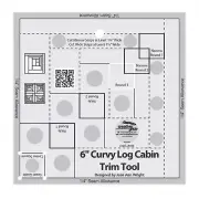US Seller - Creative Grids 6in Curvy Log Cabin Trim Tool Quilt Ruler CGRJAW6
