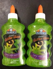 Elmer's Glitter Glue 6oz-Green, Set Of 2
