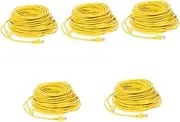 Angoily 5pcs 20m High-Speed Ethernet Cable Long Network Cord Cat 5e for Modem Router