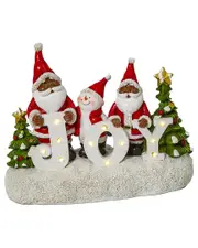 Gerson International Santa And Snowman Tabletop Sign, Christmas Holiday Dcor
