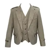 Scottish Tweed Argyll Kilt Jacket & Waistcoat- Men Argyll Jacket For Sale