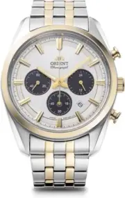 Orient RN-TX0302S Contemporary Panda White Solar Analog Chronograph Men Watch