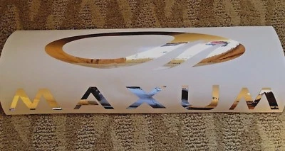 MAXUM CHROME Boat Vinyl Decal Sticker 6"x20" L@@K! Ski Wakeboard Hydrofoil W@W