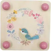 Kaper Kidz NG23567A Calm & Breezy Flower Press Bird Craft KIT: Wooden Craft Kit for Kids for Ages 3+