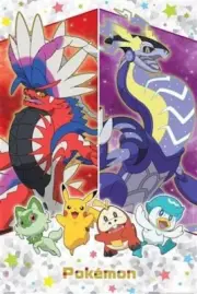 Pokemon Scarlet and Violet POSTER 61x91cm NEW Pikachu Sprigatito Fuecoco Quaxly