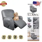 Washable 4-Piece Non-Slip Recliner Chair Covers in Light Grey for Lazy Boy