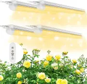 2FT LED Grow Light 80W(4 × 20W) T8 Full Spectrum LED Grow Lamp for Sunlight