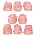 8pcs Capybara Cookie Cutters Set Biscuit Fondant Embosser Stamp for Wedding Part