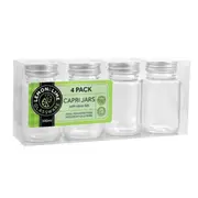 4 x Round Glass Jars 100ml Kitchen Food Honey Jam Lolly Storage Preserving Jars