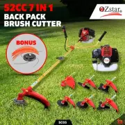 Black Eagle 52cc Petrol Brush Cutter Whipper Snipper Weed Whip Line Trimmer 7IN1