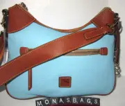 Dooney & Bourke New Caribbean Blue Pebbled Leather Hobo Shoulder Bag NWT $288