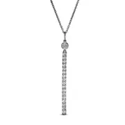 0.5 CT. T.W. Certified Lab-Created Diamond Stick Drop Pendant in 14K White Gold (F/SI2)