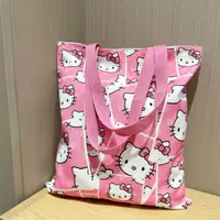 在飛比找蝦皮購物優惠-三麗鷗2024新款HelloKitty凱蒂貓帆布包可愛凱蒂貓