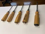 SET OF 5 NEW GORGEOUS FERRARI MASERATI WOOD HANDLE SCREW DRIVERS FREE SHIPPING