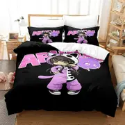 a1323 Bed Sheets Anime Aphmau Bedding Set Duvet Cover Bed Set Quilt Cover Pillowcase Comforter Boys Adult3-Piece Bedding Set (1 Duvet Cover + 2 Pill