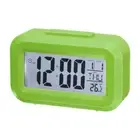 Square Electronic Alarm Clock with Timer, Green Digital Alarm Clocks