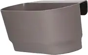 Leefasy Railing Planter with Drainage Hole Plants Container Friend Gift Fence Planter Hanging Flower Pot for Farmhouse Fence Balcony, Gray, 39.5cmx18cm