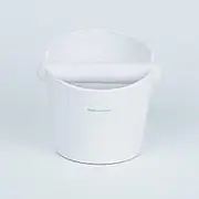 Coffee Knock Box for Coffee, ABS Coffee Grind Knock Box, Shock-Absorbent Durable Coffee Espresso Knock Box Dump Bin Grind Waste Removable Detachable Knock Bar and Non-Slip Base Colors (White)