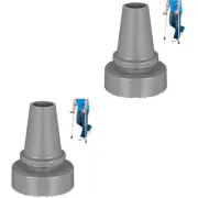2 Pack Non-slip Rubber Pad Travel Crutches Tips Walking Stick Anti
