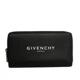 在飛比找遠傳friDay購物優惠-【GIVENCHY】LOGO字母黑白塗鴉牛皮ㄇ型拉鏈長夾