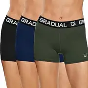 [G Gradual] Women's Spandex Compression Volleyball Shorts 3" /7" Workout Pro Shorts for Women