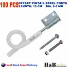 100X 150mm Offset Pigtail Insulator Outrigger Electric Fence Star Picket Post