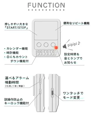 日本原裝 DRETEC 防水 電子計時器 大螢幕 料理計時器 倒數計時器 時鐘 定時器 T-565【小福部屋】