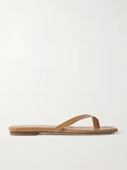 [Aeyde] Aeyde - Renee Leather Flip Flops - Tan - IT38 IT 38 Brown