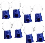 8pcs Mini Machine Candy Dispenser Gumball Machine Bulk Mini Vending Machine for Candy Gumball Machine Dispenser Gumball Dispenser Candy Machine Small Plastic Blue