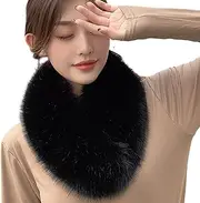 [generic] Ladies Long Plush Scarf with Invisible Fix Clip Versatile Girls Long Plush Neck Warmer Casual