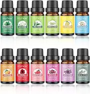 Oil Diffuser Oils Set, Fragrance Oil for Diffuser, Oils Set, Natural Aromatherapy Oils for Candle Making, Humidifier, Relaxing for Women, 12x10ml