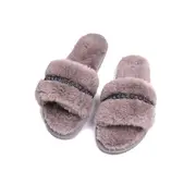 Women Comfort Four Season Classy Indoor Spa Slide Shoes Grey Slippers