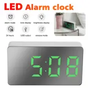 Mini Digital LED Mirror Clock Electronic Digital Travel Clock Practical Clock