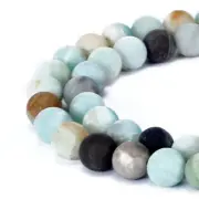 Multi-Color Amazonite Matte Round Beads 4mm 6mm 8mm 10mm 12mm-16mm 15.5" Strand