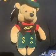 Disney Store October Fest Pooh 8" Disney Bean Bag Plush Toy Nwt