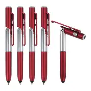 5pcs Multifunction Stylus Pen Capacitive Touch Screen Ballpoint Pens Red