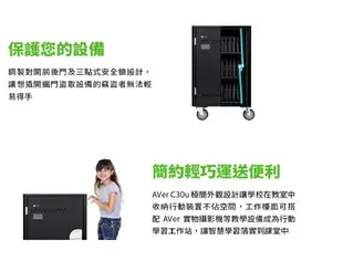 AVer C30u平板電腦充電同步車【30台Apple iPad/ Android平板電腦】